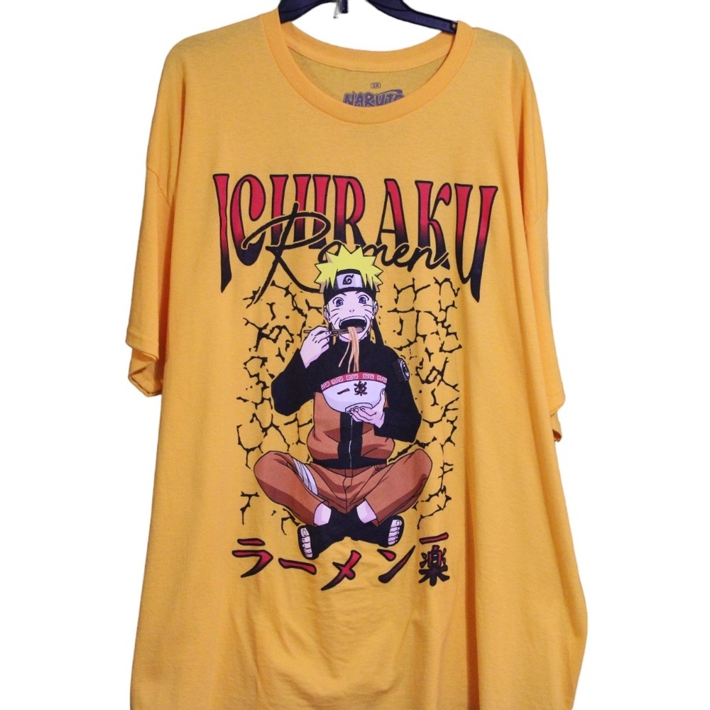 Naruto Shippuden Gold Ramen T‎ Shirt Men's 3X NWOT